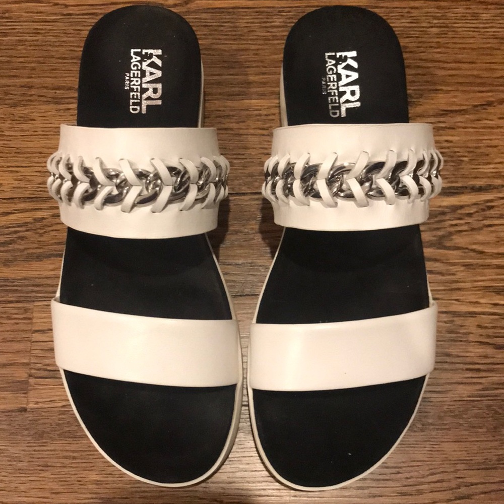 Karl Lagerfeld Platform Chain Sandals